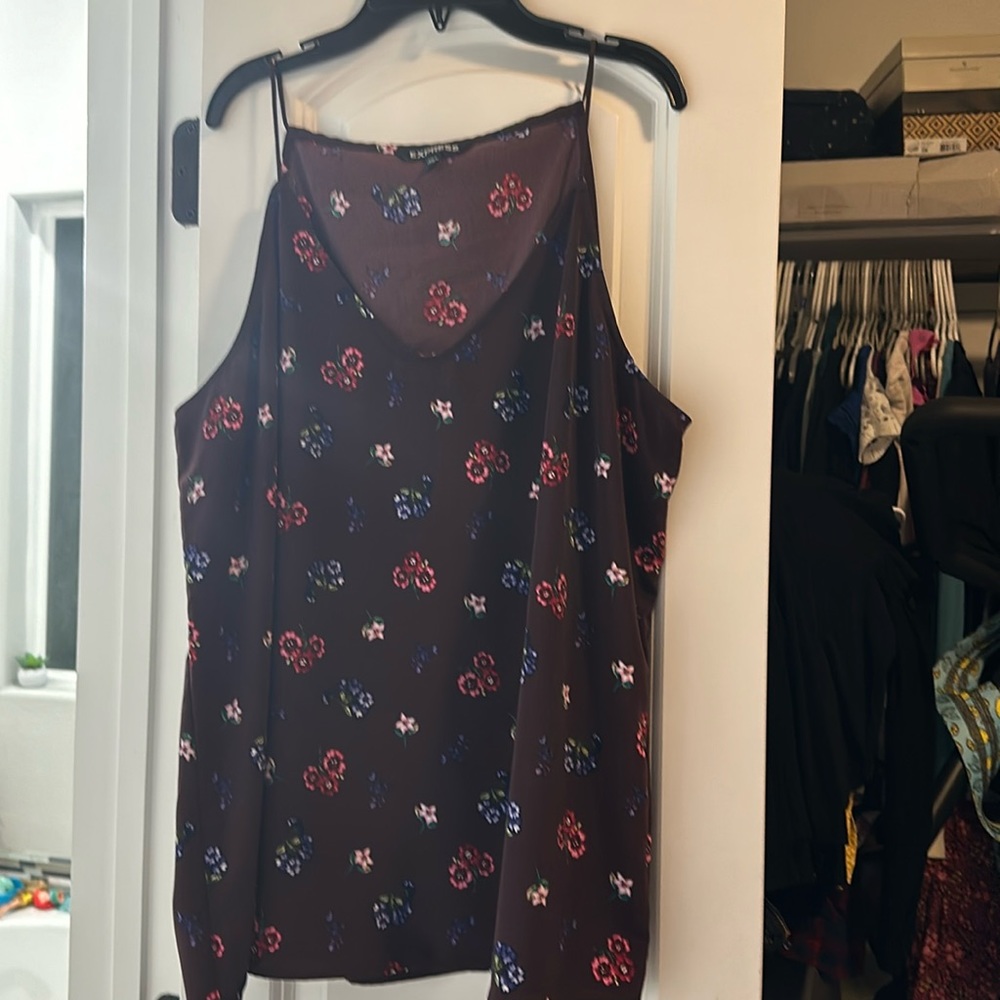Express strappy floral blouse